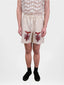 HARAGO Off-White Striped Shorts