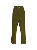 Moss green denim skirt pants