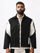 Black Panelled Overshirt