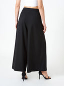 Black Sari pleated tailored trousers - The Silk Road 