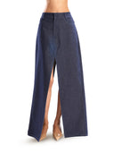 Blue denim skirt pants