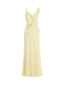 Butter Ruffle Slip Maxi Dress