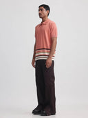 Canopy Striped Polo - Salmon