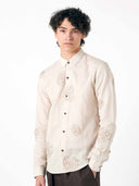 Cotton linen floral shirt - The Silk Road 