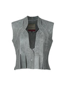 Brianna II Leather Vest Grey