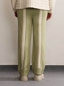 Fibula Striped Hand-knitted Pants - Pista Green