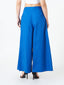 French Blue Sari Pleated Tailored Trousers