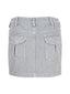 Grey denim mini skirt