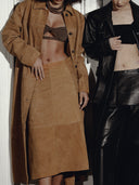 Gemma Suede Coat Beige