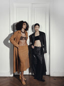 Gemma Suede Coat Beige