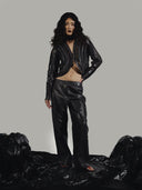 Kiarra Leather Jacket Pewter