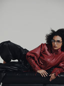 Jade Leather Jacket Red