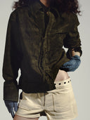 Liana Suede Shirt Olive