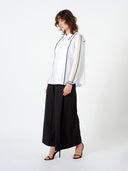 Ivory Pleated Full-Sleeve Shirt