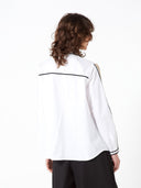 Ivory Pleated Full-Sleeve Shirt