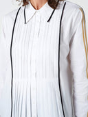 Ivory Pleated Full-Sleeve Shirt