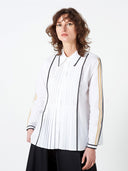 Ivory Pleated Full-Sleeve Shirt