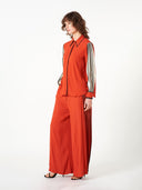 Lava Red Multibinding Full Sleeve Shirt