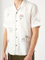 White Cross border Embroidery Shirt - The Silk Road 