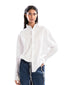 White oversized gloved shirt