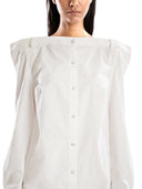 White straight shoulder shirt