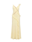 Butter Ruffle Slip Maxi Dress