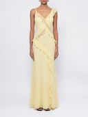 Butter Ruffle Slip Maxi Dress