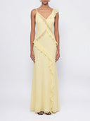 Butter Ruffle Slip Maxi Dress
