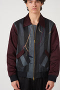 Black Stripes Bomber Jacket by Sustainable and Ethical Luxury Fashion Brand - The Silk Road