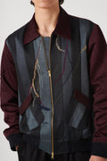 Black Stripes Bomber Jacket by Sustainable and Ethical Luxury Fashion Brand