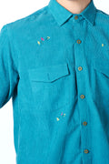 Kissa Goi Blue Corduroy Shirt