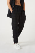 Midnight Blue Paperbag Trousers - The Silk Road 